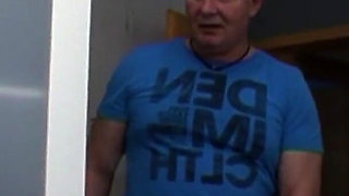 Husband catches wife masturbating and helps her to orgasm