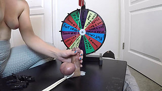She Inserts a 30cm Probe All the Way Into His Meaty Cock - Playing BDSM Roulette