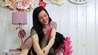 Transparent Heels Teasing and Dangling - Sheer Nylons and Slow Foot Play