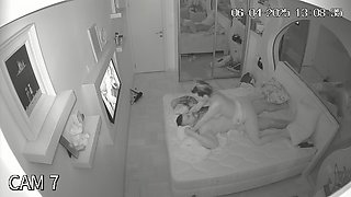 Amateur couple enjoys intimate homemade bed sex with sensual passion