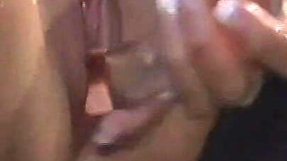 Caged Lesbian Sluts Dildo Drilling Dripping Pussies