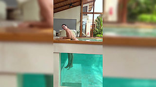 Chill Day on Villa, Tease in the Pool, Shower