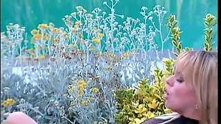 Hot blonde slut gets fucked hard from behind
