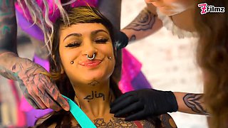 Double Latex Femdom Spit & Dildo Domination