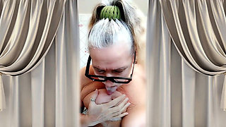 Hot Housewife Lukerya in the Kitchen After a Shower