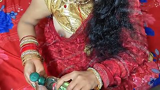 Newly Married Desi Bhabhi Blowjob & Doggy Style in Bedroom - Hindi Dirty Talk with Lalita Singh