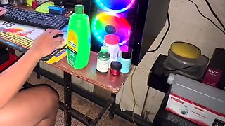 Filipina Stepsis Suck & Swallows Cum While Im Gaming!