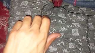 Teasing Big Cock in Shorts
