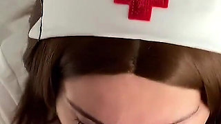 Sexy Doctor Cured Me with a Blowjob, Sex and Got Thick Facial