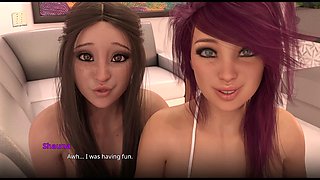 Busty brunette gets into some pc gameplay with big tits and erotic stories