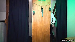 Good and hard sex in the cowgirl pose with a busty Alessandra Jane