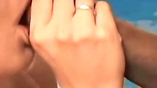 She Stopped Him by the Pool so They Could Test Out Her Fresh Anal Cavern.