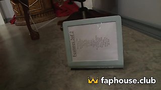 Deliciously Naughty Chick with Big Knockers Swallows Cum,