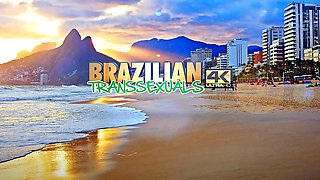 BRAZILIAN TRANSSEXUALS Slim Ebony Trans Masturbates Spreads