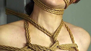 Slave Mila Tightly Tied in Orgasm Torment with Rope Bondage and Bound Orgasms
