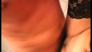 German MILF with Huge Tits Got Big Load on Them