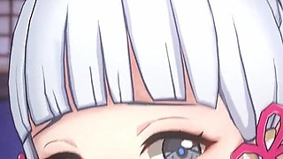 Genshin Impact - Ayaka and Aether Passionate Sex Scene - Sweet Moaning - 3D Hentai Animation