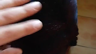 Black Slut Doggystyle and Blowjob White Man in Black Sexy Dress