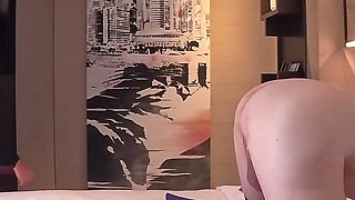 Asian Mistress Dominafire Trains Her White Submissive Slave with Pegging