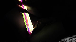 Hot Euro Coed Mira Glowstick Masturbation and Gaping