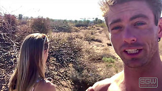 Fucking in the Sand Dunes After a Blowjob in the Car
