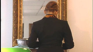 Office Blonde Deepthroats Fat Coworker Cock