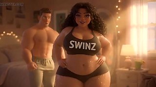 Shy Chubby Girl's First Day At Gym Turns Into Curvy Cock Tease