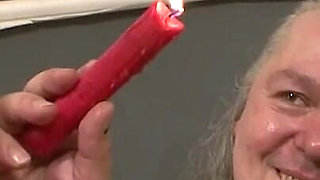 Humiliating dominating wax-play