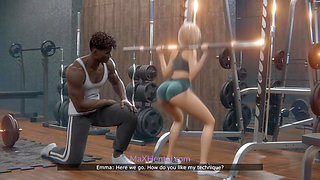 Married Cheating Wife In The GYM With Muscular BBC Trainer (3D Animation)