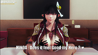 Hinoa From Monster Hunter Rise Takes Care of You After You Save His Village! Relax and Let Her Do It!