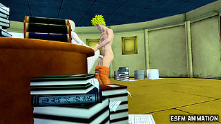 Naruto Pleasing Lady Hokage in her Office