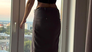 Goddess Stretching in High Heels - Long Skirt - Legs - Flexibility Display