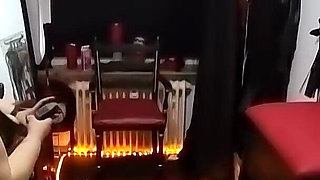 Dominant Brunette MILF Stretches Submissive Ass Wide with Toys