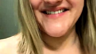 Amateur webcam voyeur BBW blowjob and facial