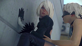 9S X 2B On A Special Mission  3D Hentai Uncensored
