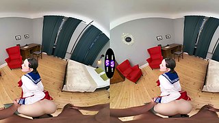 Teen Dakota Doll's juicy peach in VR