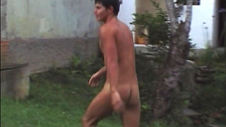 Throbbing Cock Stretches Mature Ass Wide Open Outdoors