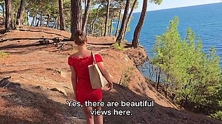 Slim Small-titted Blonde Naturist Sucked My Cock & Let Me Fuck Her From Behind In the Forest