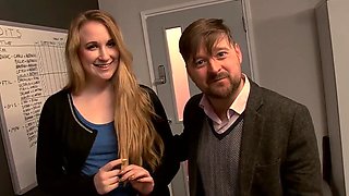 Anna Darling having office sex in front of her husband