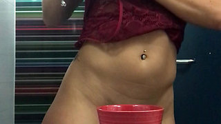 I Piss in a Cup for My Slave to Swallow