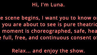 Luna Waiting for Ivan - Self Bondage, Hogtied, Tape Gagged, Blindfold, Orgasm with Vibrator