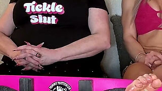 Guess the Tickle Tool! Bound & Blindfolded Foot Tickling with Mars Solo, Harmony Tickles, Tommy Toetickler