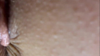 Russian Anal Masturbation Close-up with Conversations. Gaping Creamy Pussy