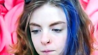 Emo 18-Year-Old With Tattoos Masturbates on Webcam