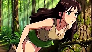 Boobs Lover Bound by Teasing Vines in Hentai: Busty Explorer Teases Big Tits and Big Ass