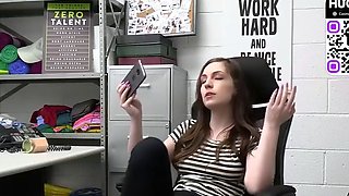 Busty teen vlogger gets cfnm punishment in office