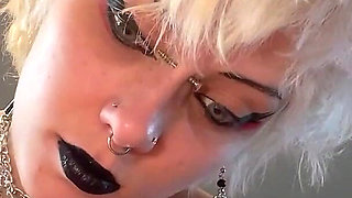 Goth Girl Glitterqueen1999 Ignores You Whilst She Applies Her Makeup, Black Lipstick, Lipstick Fetish Ignore Fetish, Humiliation