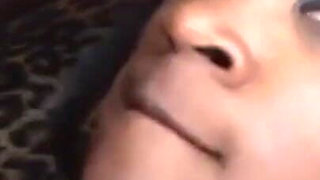 All in Black Thresome for a Cute Balck Pussy