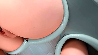 Ass box. A gift with a girl inside. Gloryhole - pinkloving