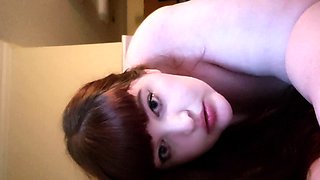 Cute amateur brunette naughty in solo jerking show on camera